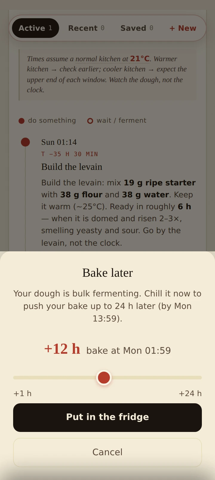 Bake later sheet: chill the dough now and push the bake up to 24 hours later